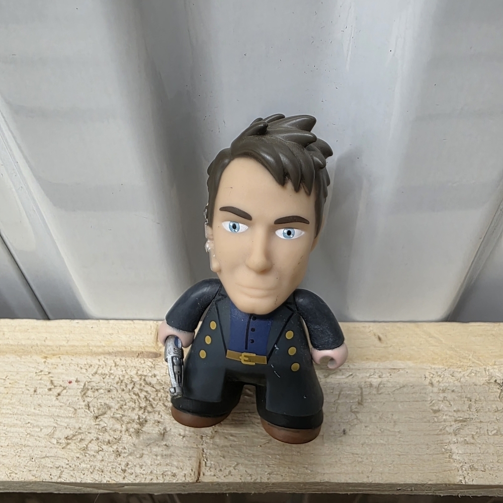 Titan Doctor Who Captain Jack Action Figure with Black Suit and Blue Shirt